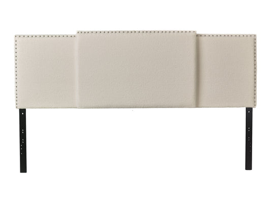 Off-White Boucle Expandable Headboard