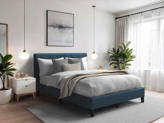 Button-Tufted Upholstered Double / Full Bed