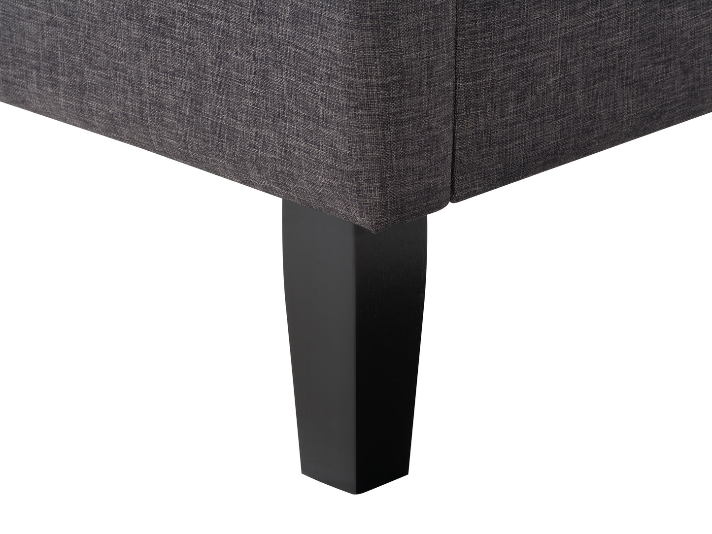 Dark Grey Tufted Upholstered Bed, Double
