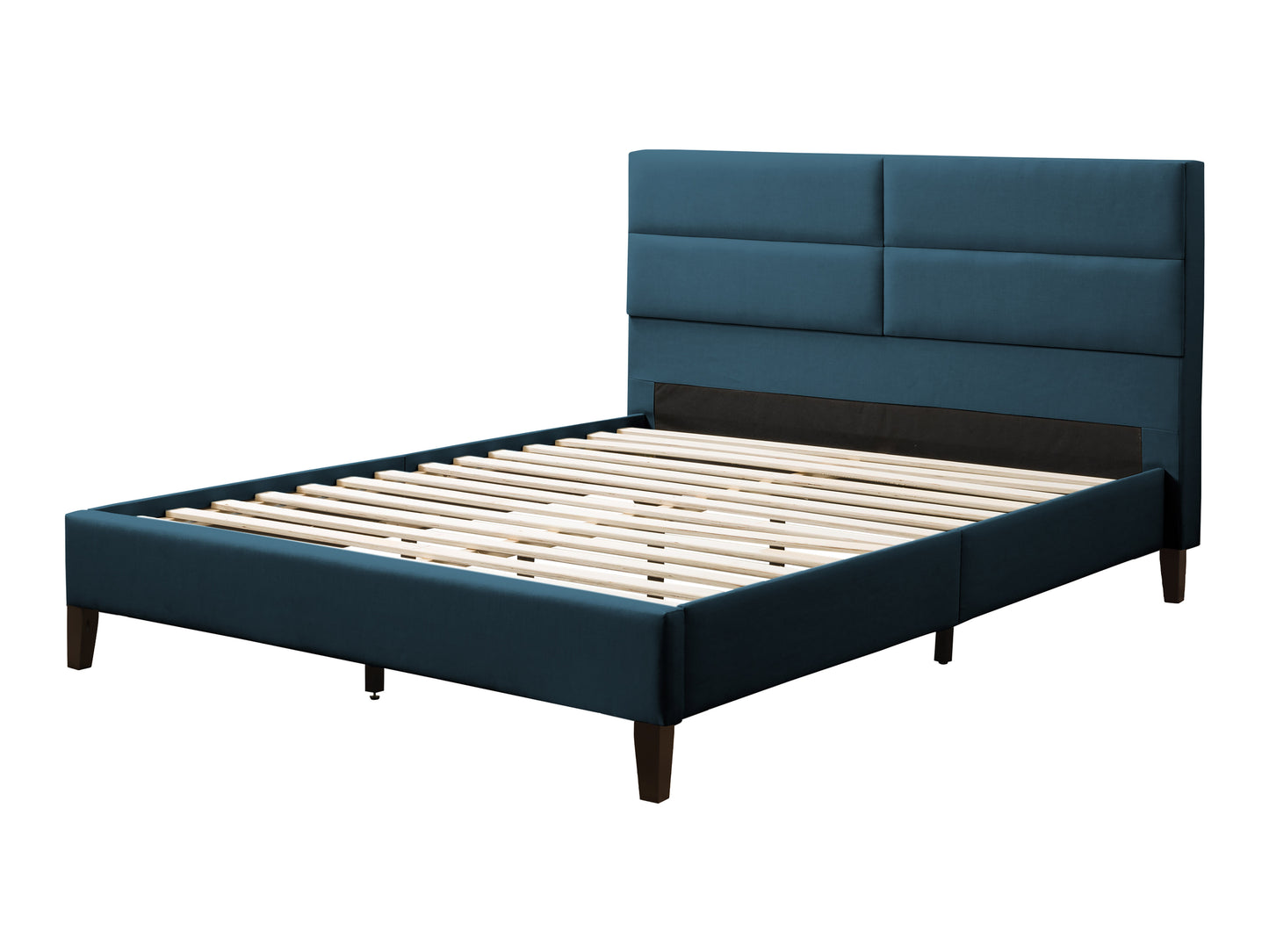 Ocean Blue Tufted Upholstered Bed, Double