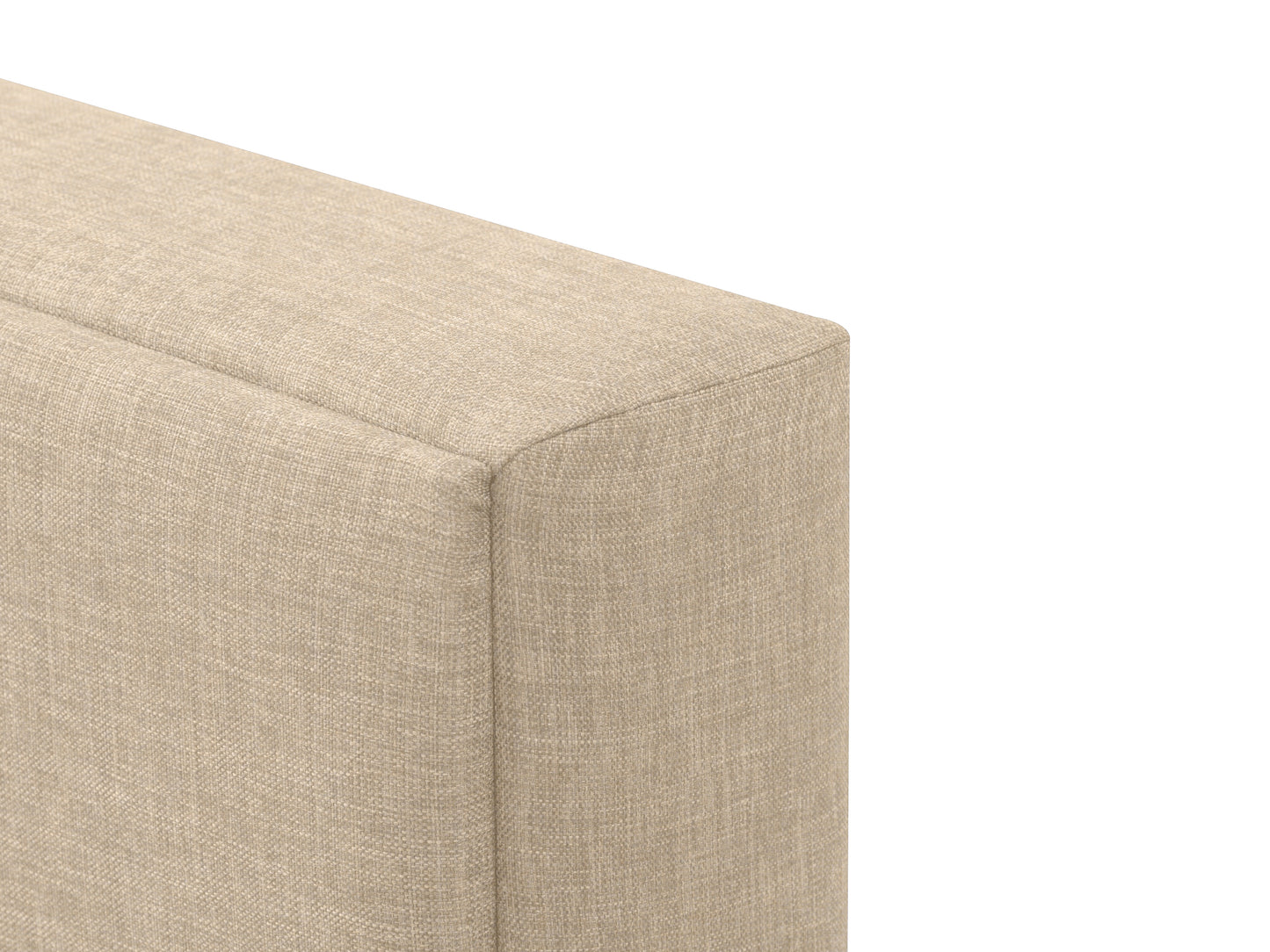 Cream Tufted Upholstered Bed, Queen