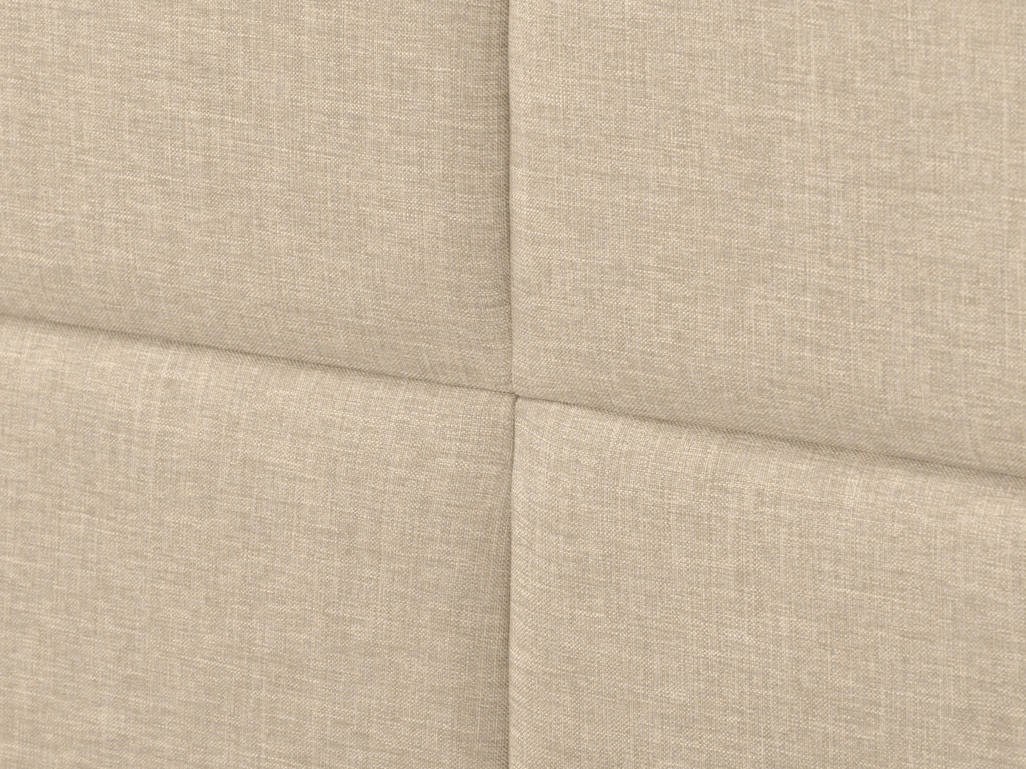 Cream Tufted Upholstered Bed, Queen