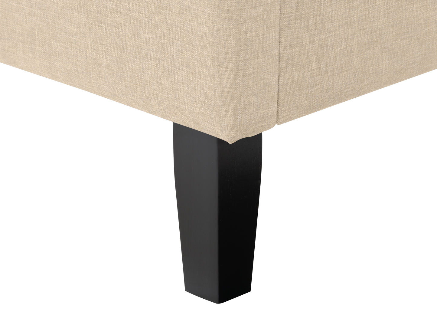 Cream Tufted Upholstered Bed, Queen