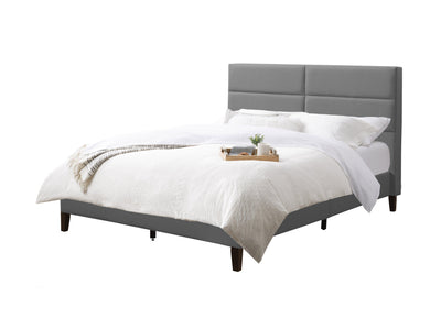 light grey Upholstered Queen Bed Bellevue Collection product image by CorLiving#color_bellevue-light-grey
