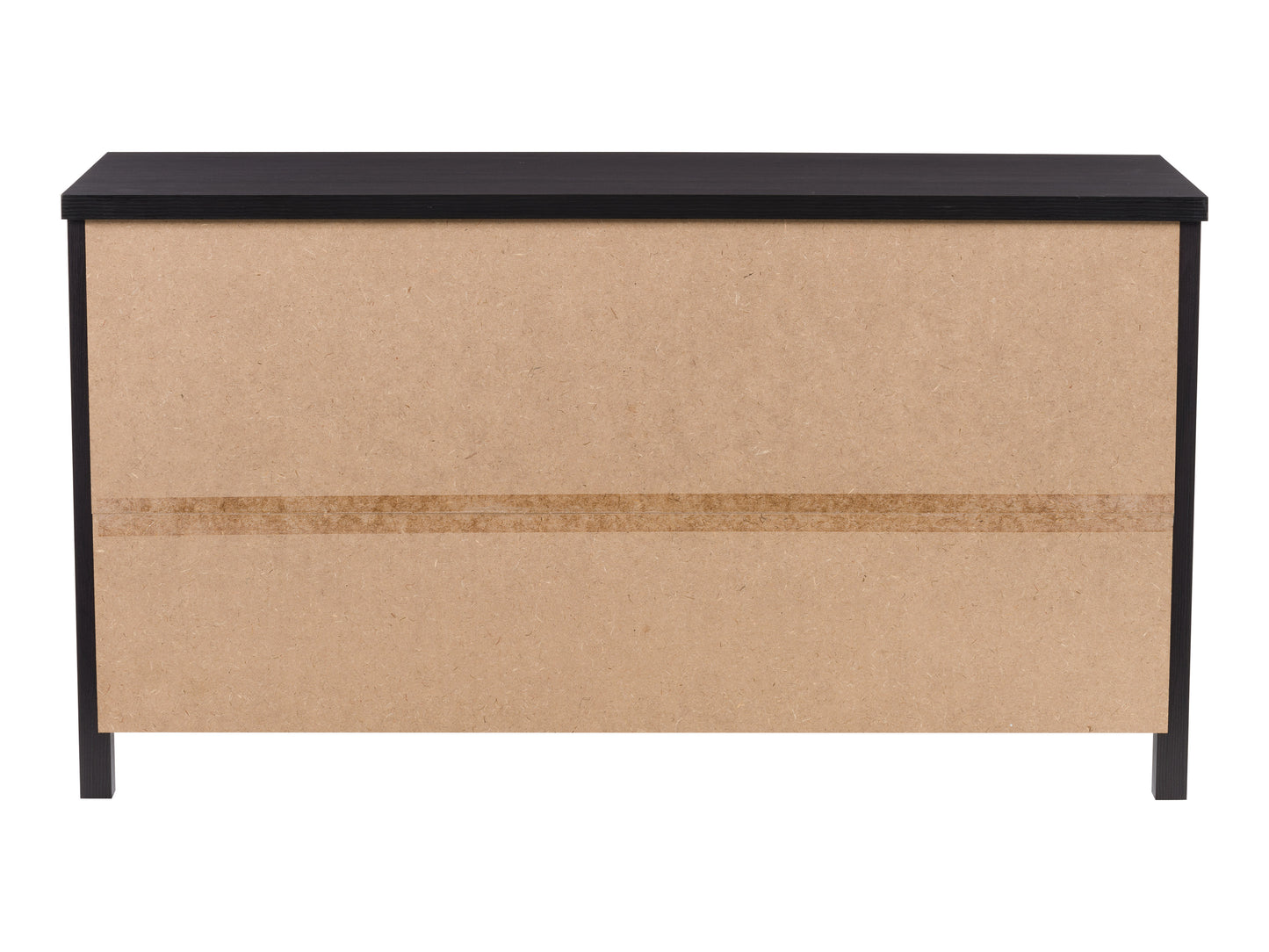 Black 6-Drawer Wide Dresser with Interlocking Drawers - FINAL SALE ITEM