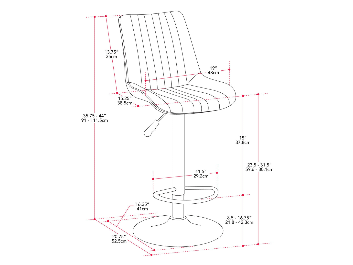 Gold adjustable bar stools set of 2 with black cushioned seats, sleek gold metal frames, footrests, and height adjustment feature, perfect for modern kitchens and home bars.