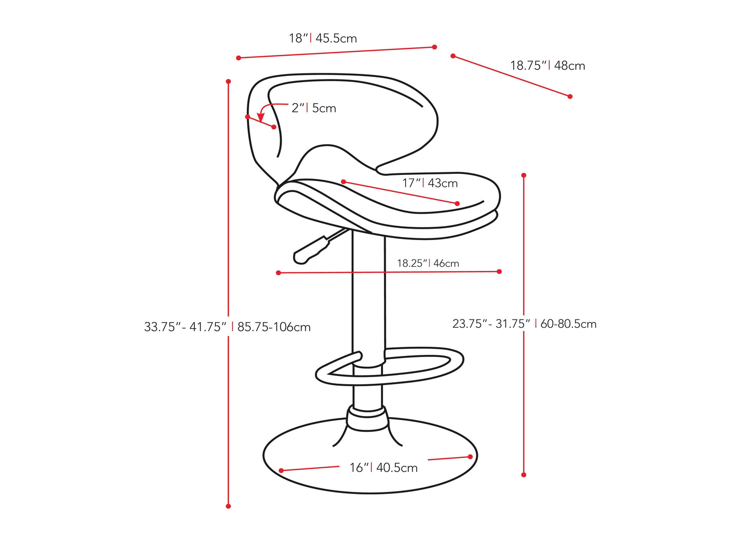 Black bar stools with backs, set of 2, featuring sleek metal frames, cushioned seats, and footrests. Perfect for modern kitchens or home bars.