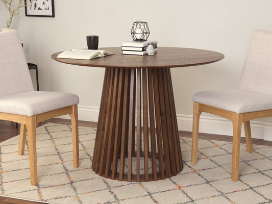 Elowen Round Pedestal Dining Table, Walnut