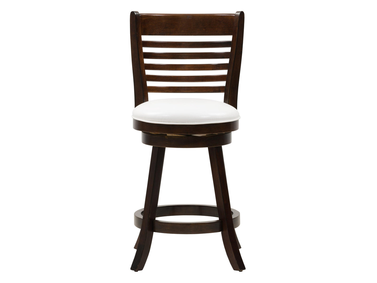Set of 2 counter height bar stools with black metal frame and rustic brown wood seats, featuring a sleek, modern design ideal for kitchen islands and home bars.
