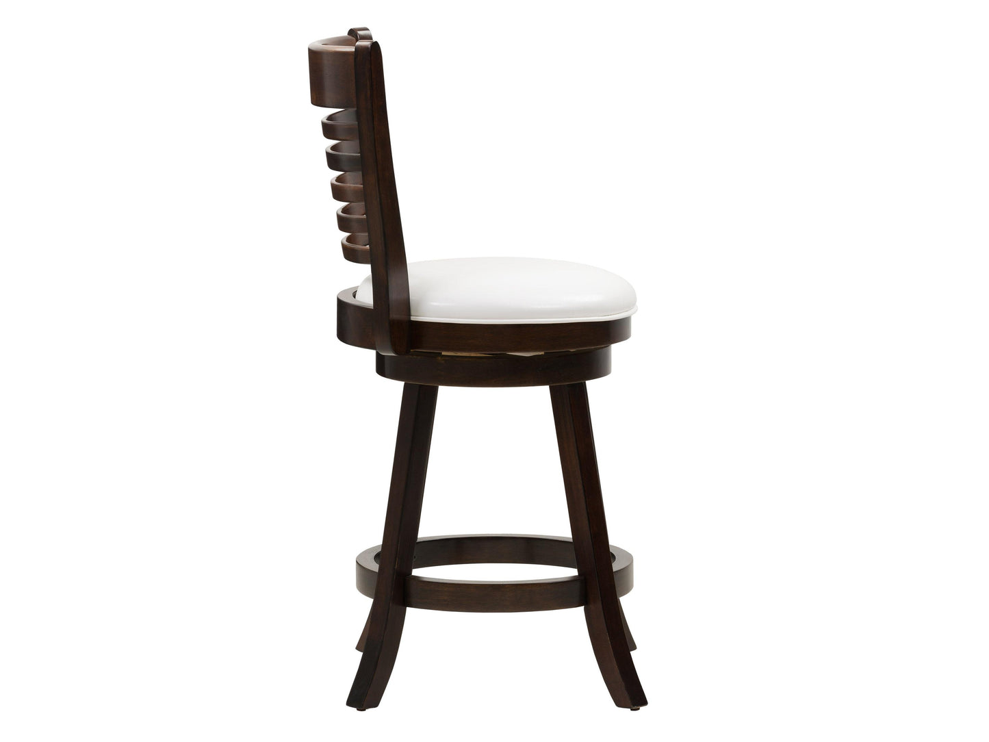 Gray fabric counter height bar stools with black metal legs, featuring a tufted backrest and cushioned seat for comfort, set of 2.