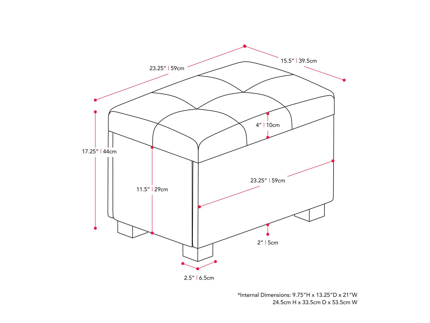 Pink velvet ottoman with storage, featuring a tufted top, gold metal legs, and a spacious interior compartment for organizing items. Perfect for adding a touch of elegance and functionality to any living space.