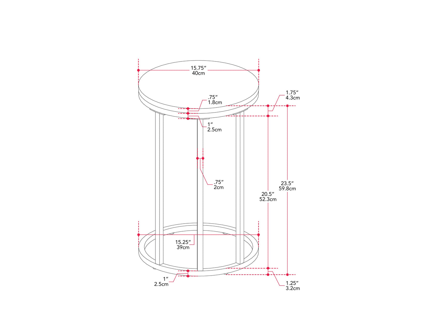 Brown wooden round side table with smooth finish, sturdy tripod legs, and minimalist design; perfect for living rooms or bedrooms.