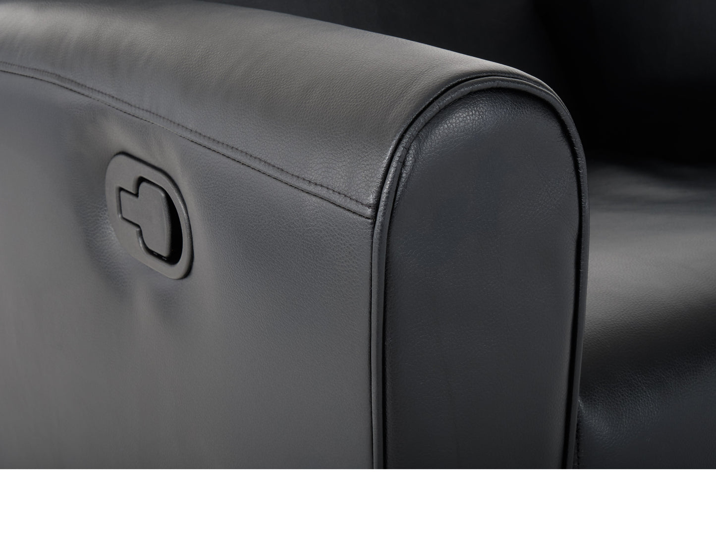 Marin Swivel Glider Recliner, Black Faux Leather