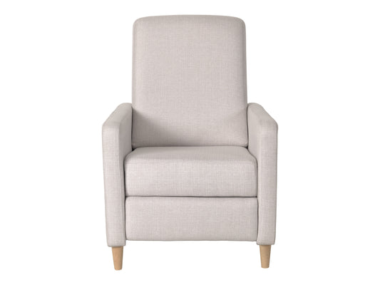 Soren Pushback Recliner with legs, White Linen