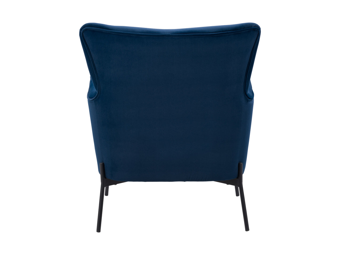 Deep Navy Velvet Wingback Chair