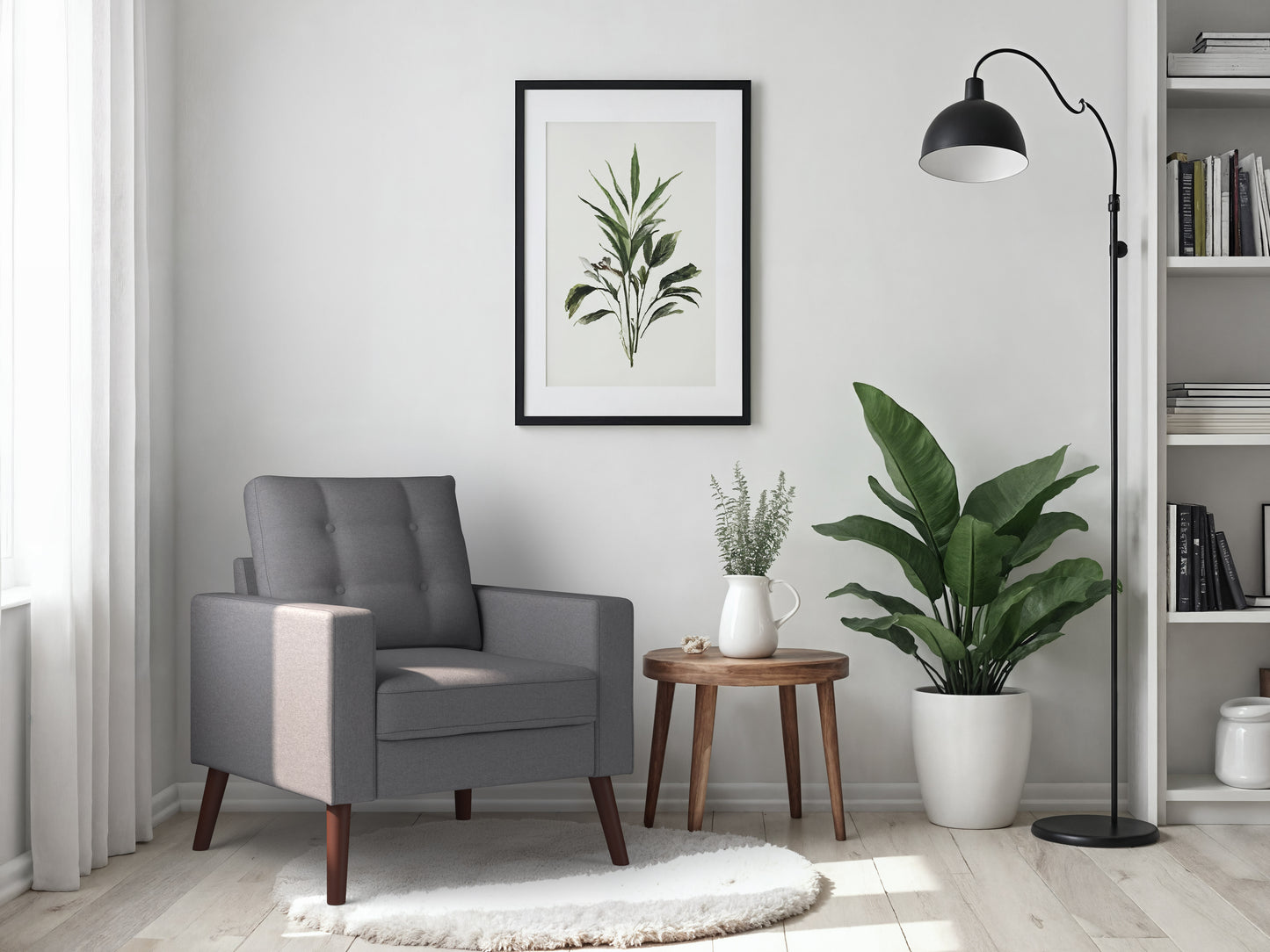 Claridge Grey Tufted Accent Chair