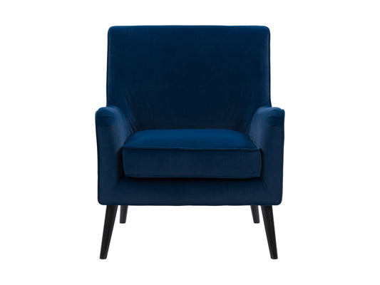 Azure Blue Velvet Accent Chair