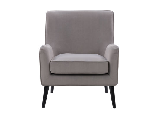 Dove Grey Velvet Accent Chair