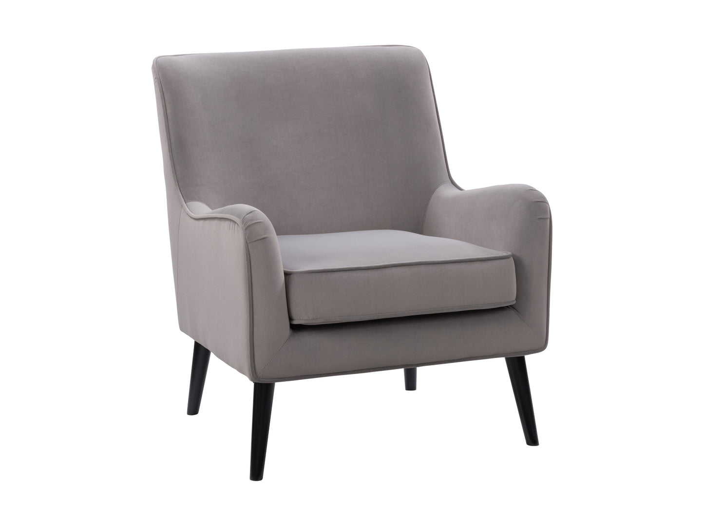 Dove Grey Velvet Accent Chair