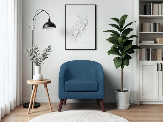 Barrel Chair, Ocean Blue