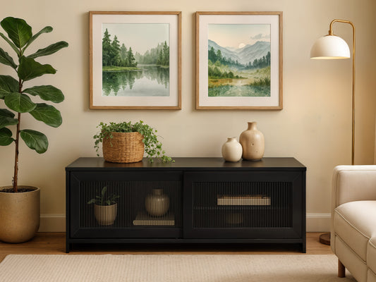 Ellis Fluted Glass TV Stand