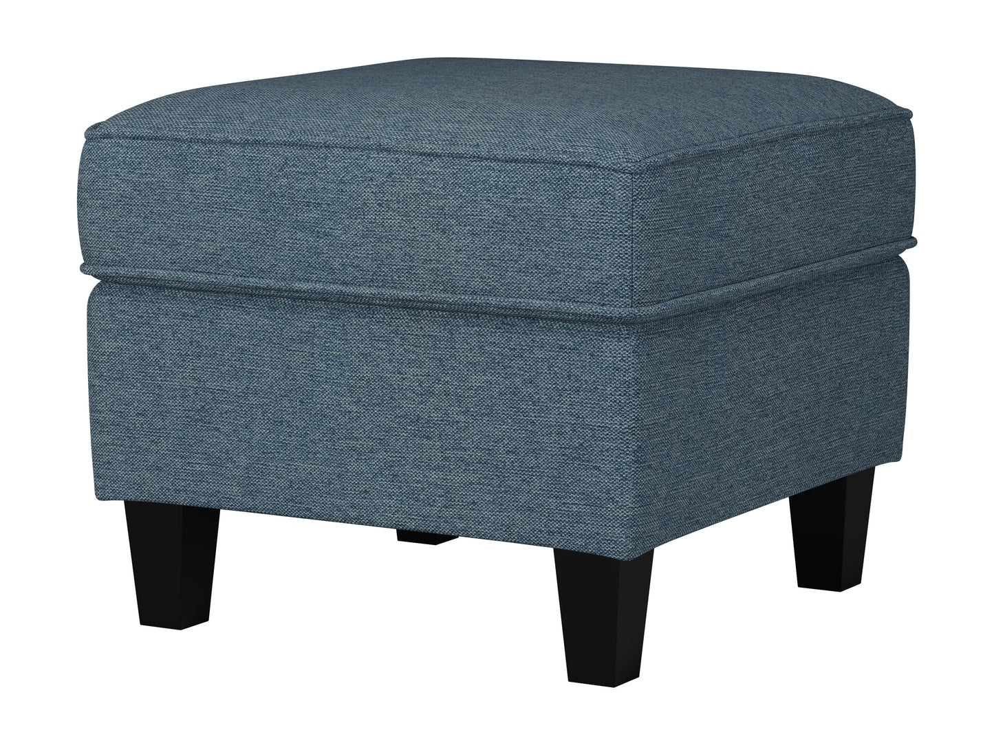 Georgia Fabric Ottoman, Blue