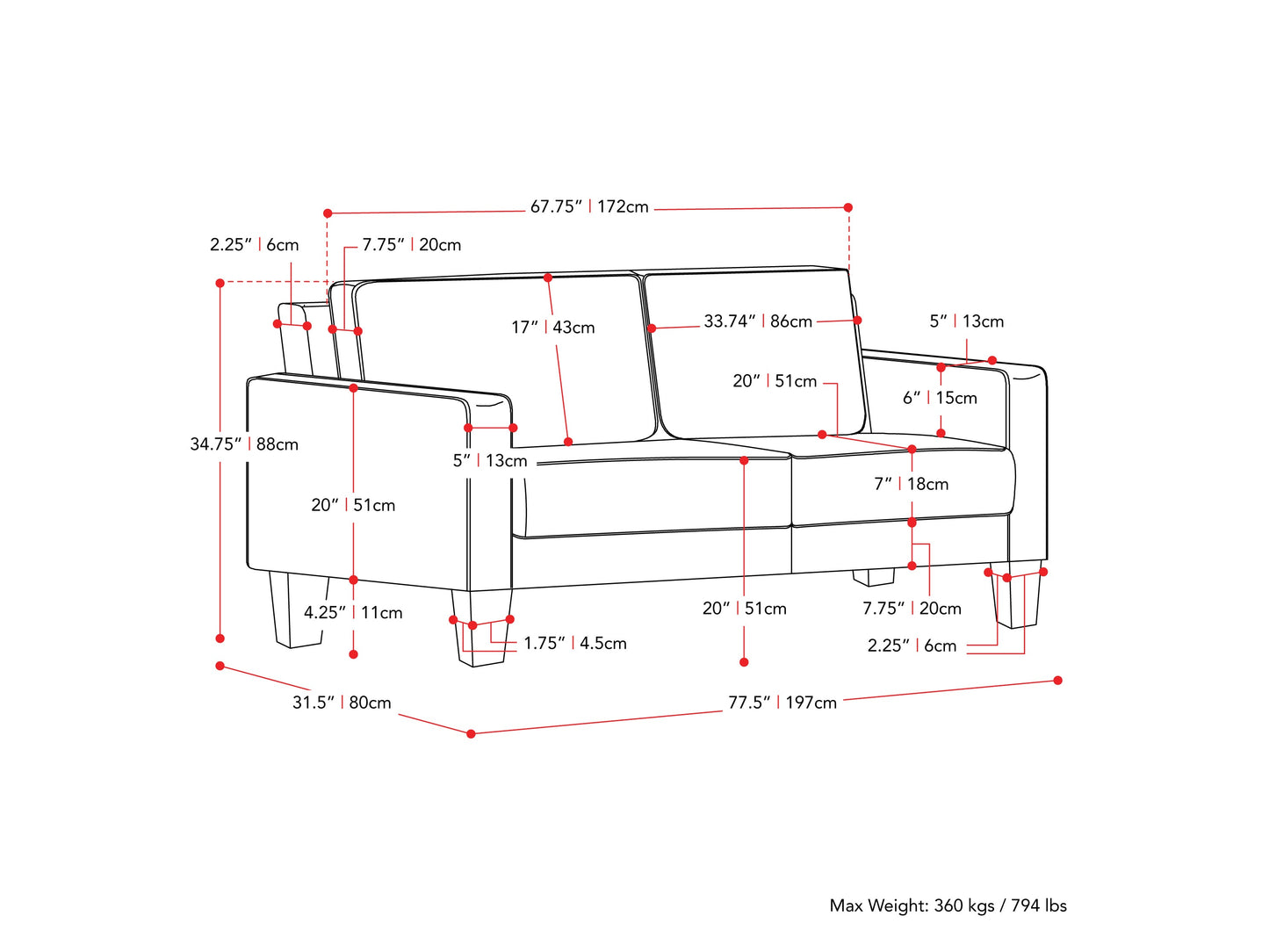 Blue 3-seater sofa with plush cushions, sleek wooden legs, and soft fabric upholstery. Ideal for modern living rooms, providing comfort and style.