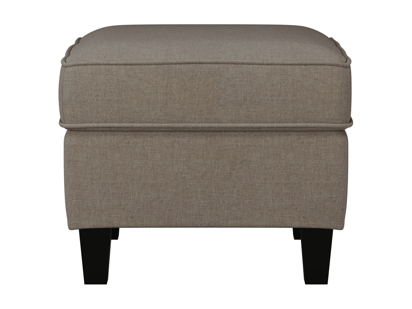 Georgia Fabric Ottoman, Taupe