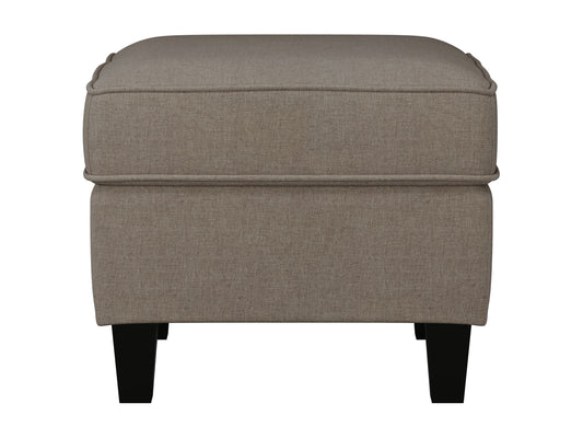 Georgia Fabric Ottoman, Taupe