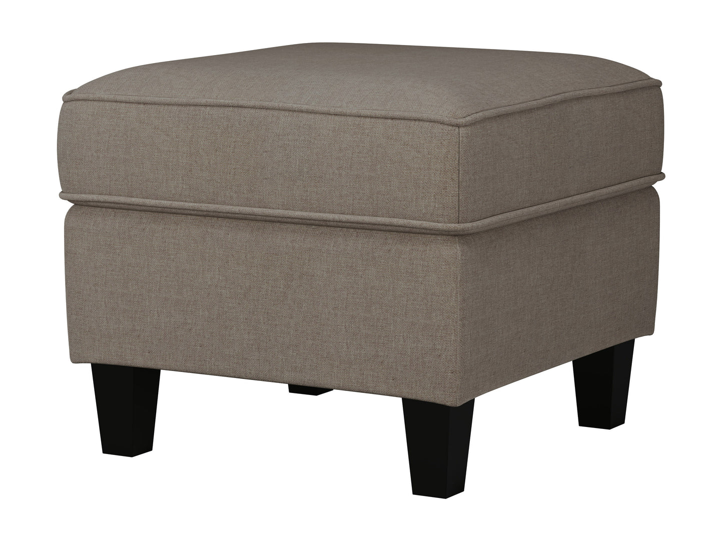 Georgia Fabric Ottoman, Taupe
