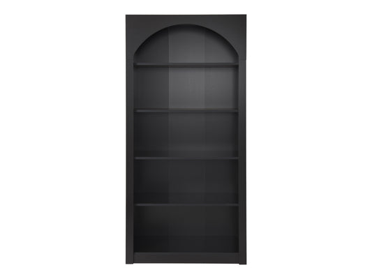 Caldwell Arched Bookcase, Black