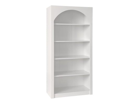 Caldwell Arched Bookcase, White