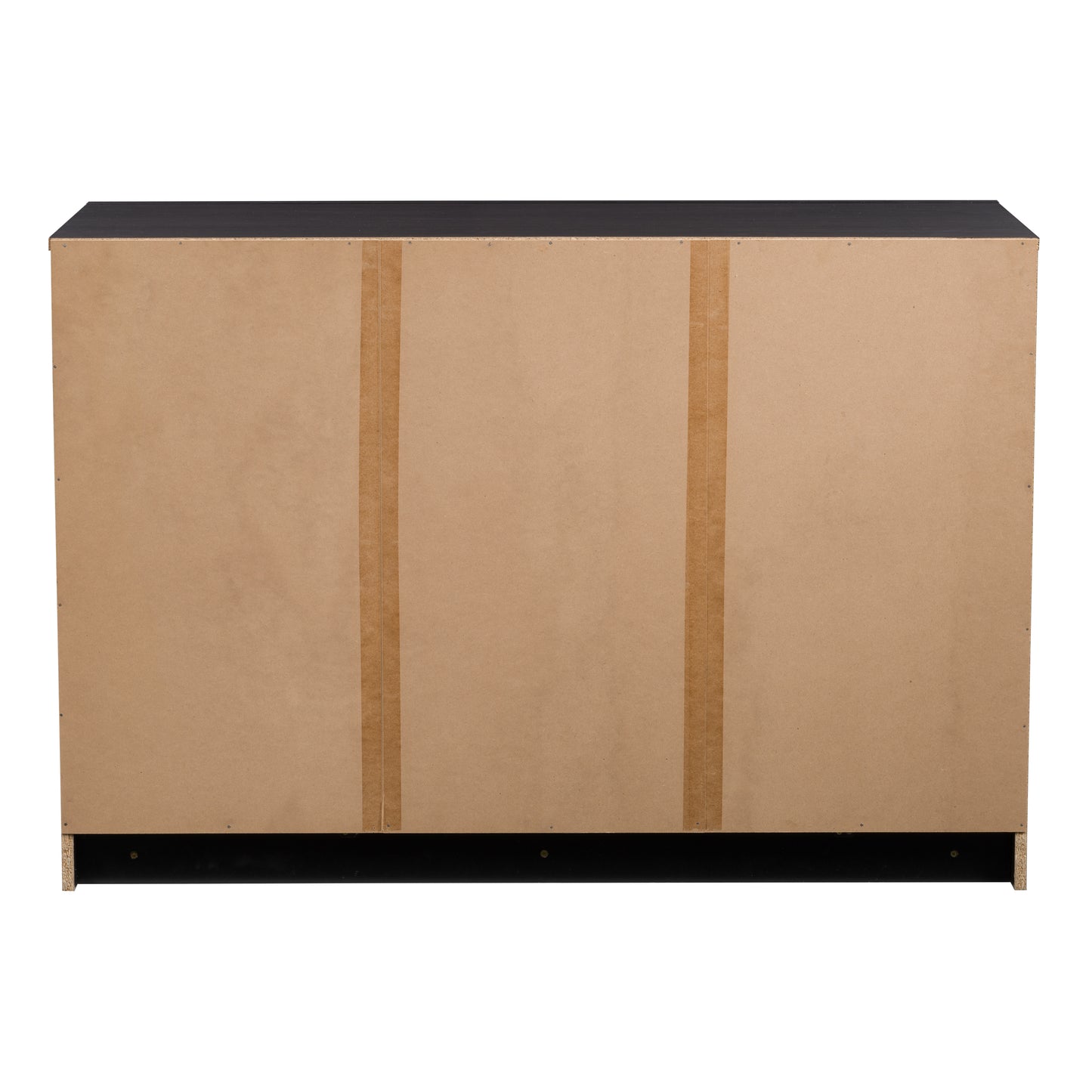 Wide Black Dresser with 8 Interlocking Drawers - FINAL SALE ITEM