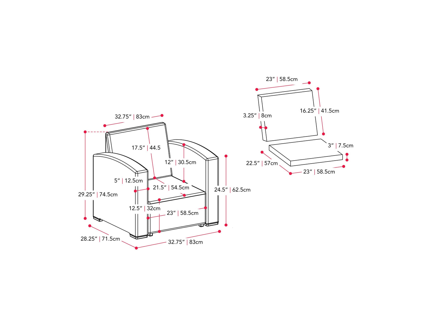 Blue outdoor patio chair with cushioned seat and backrest, featuring a sturdy metal frame and armrests, perfect for garden or balcony relaxation.