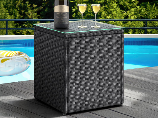 Wicker Patio Side Table