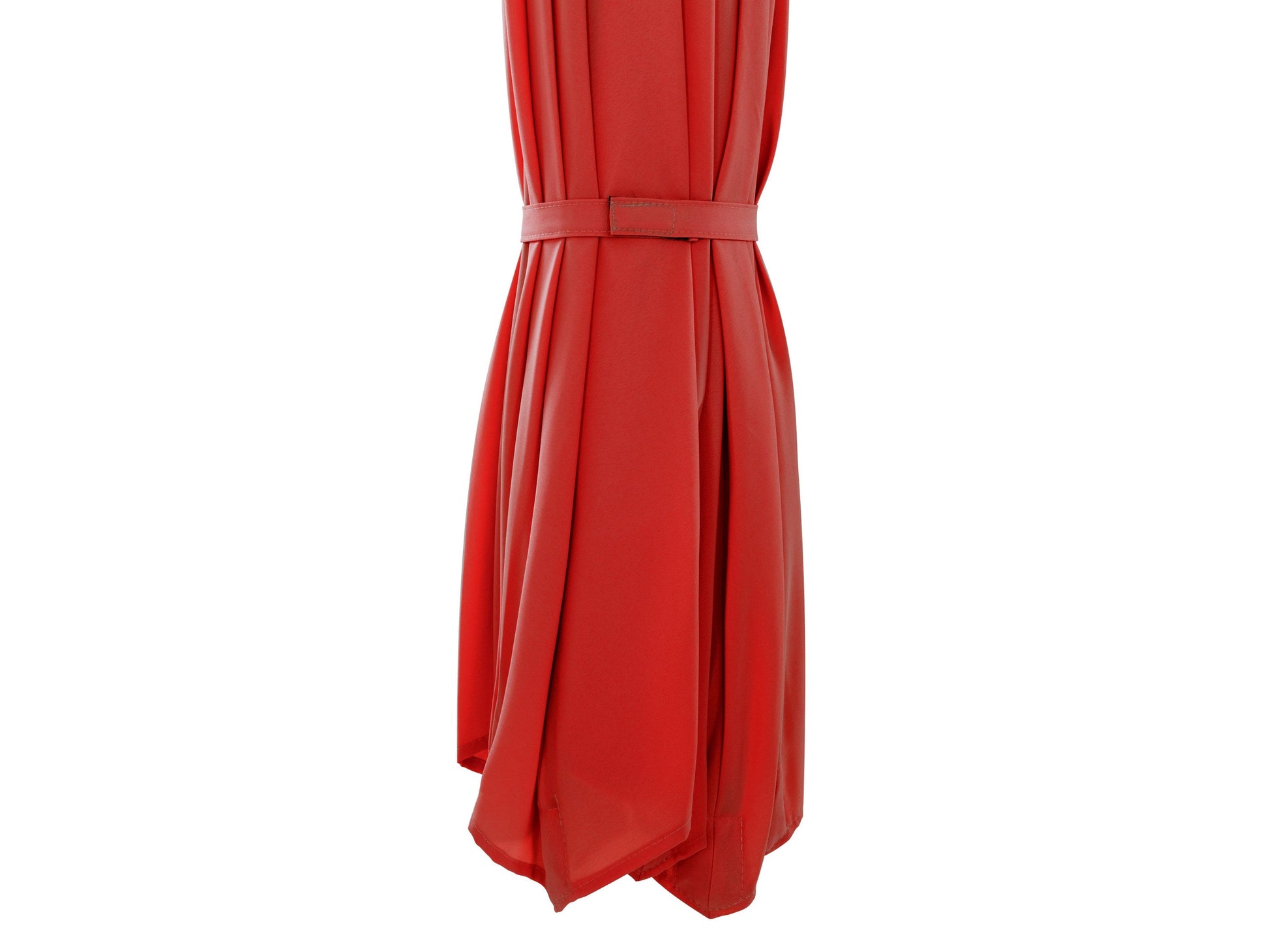 9.5ft crimson red offset patio umbrella with tilting feature, sturdy aluminum frame, UV-resistant fabric, and easy crank lift system, perfect for outdoor shade on patios and decks.