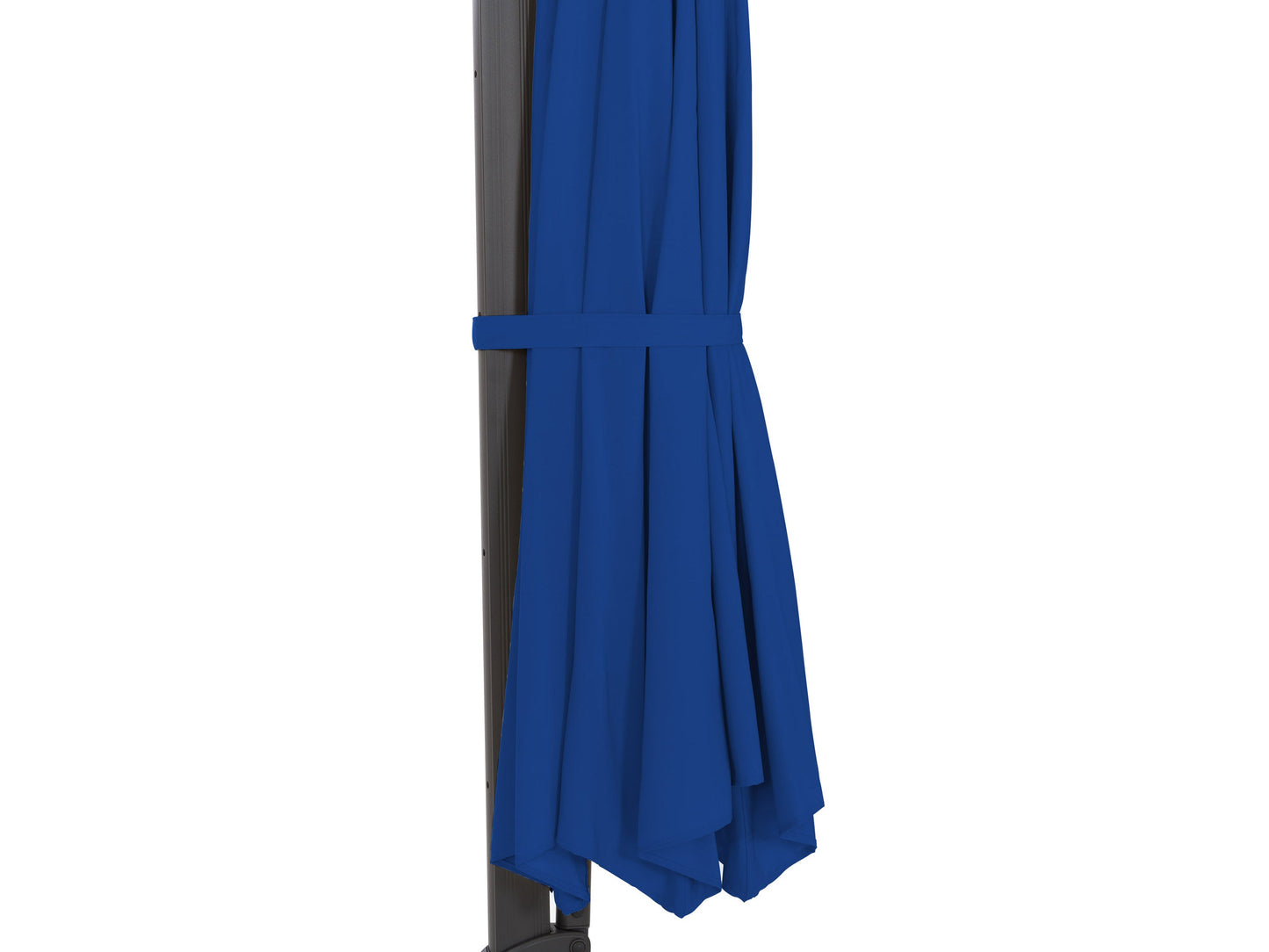 Alt Tag: Cobalt blue 11.5ft deluxe offset patio umbrella with sturdy metal frame, adjustable tilt, and UV-resistant fabric for outdoor shade.