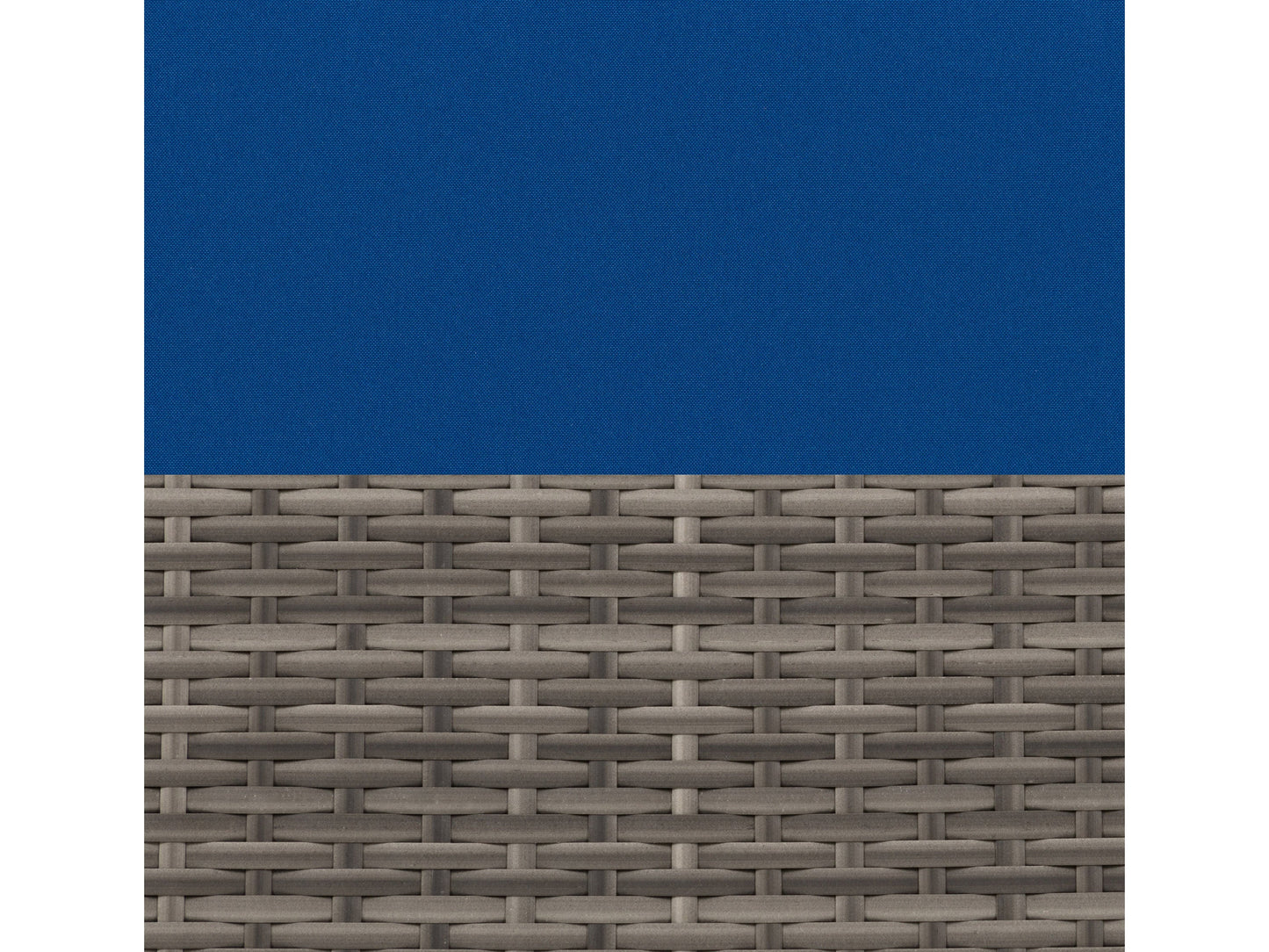 Two-piece outdoor loveseat with gray cushions, brown wicker frame, and modern design. Features weather-resistant materials, plush seating, and sleek armrests. Ideal for patio or garden lounging.