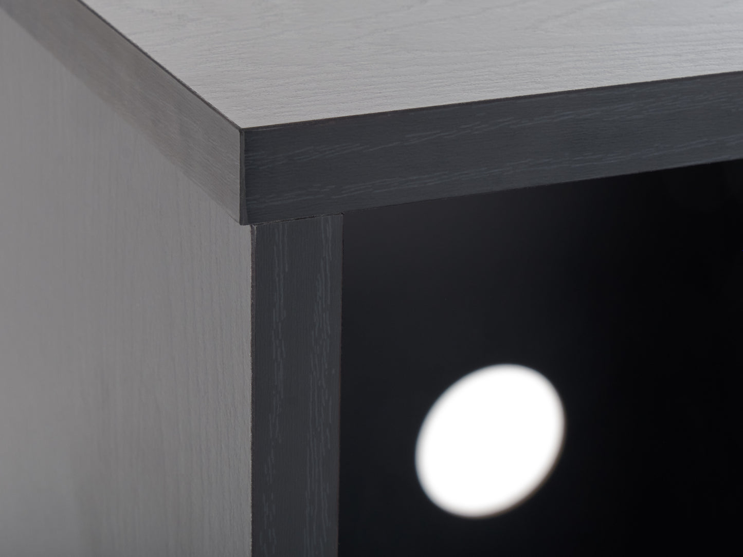 Black Open Shelved Turntable Stand