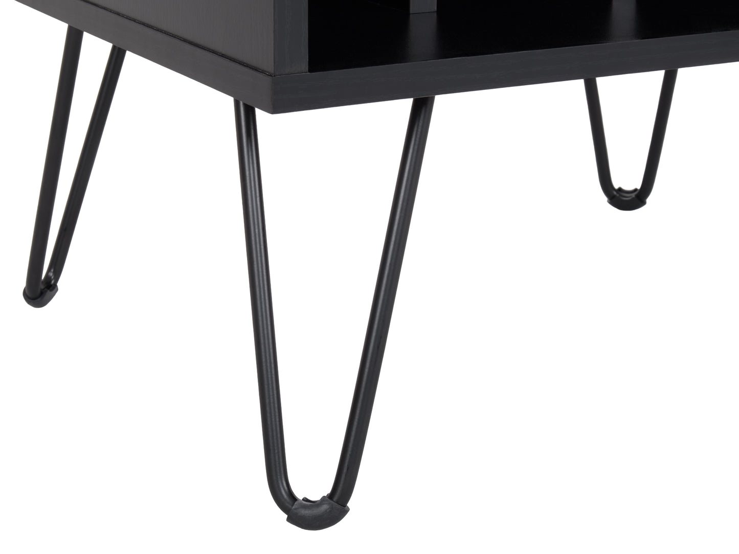 Black Open Shelved Turntable Stand