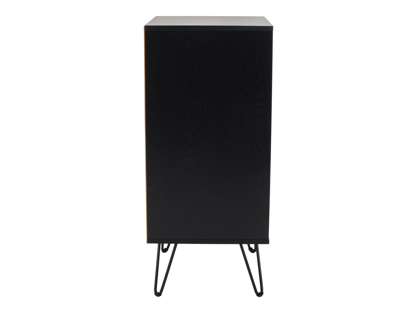 Black Open Shelved Turntable Stand