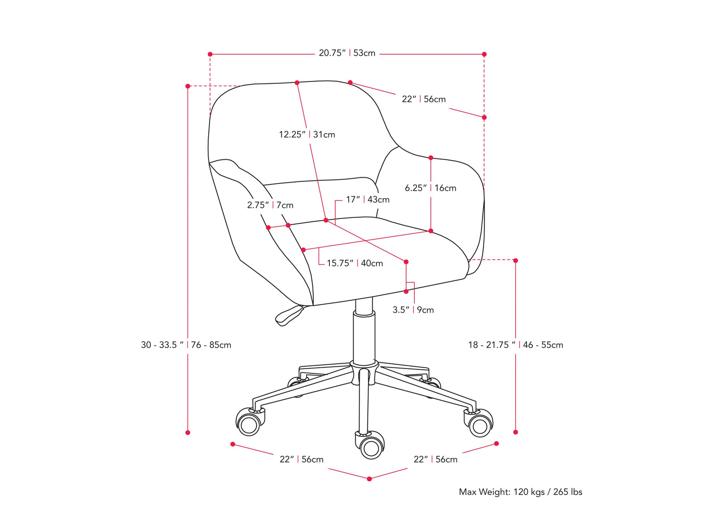 Light blue task chair with open back, ergonomic design, adjustable height, and cushioned seat, featuring a breathable mesh backrest and sleek metal base. Ideal for modern home offices and workspaces.