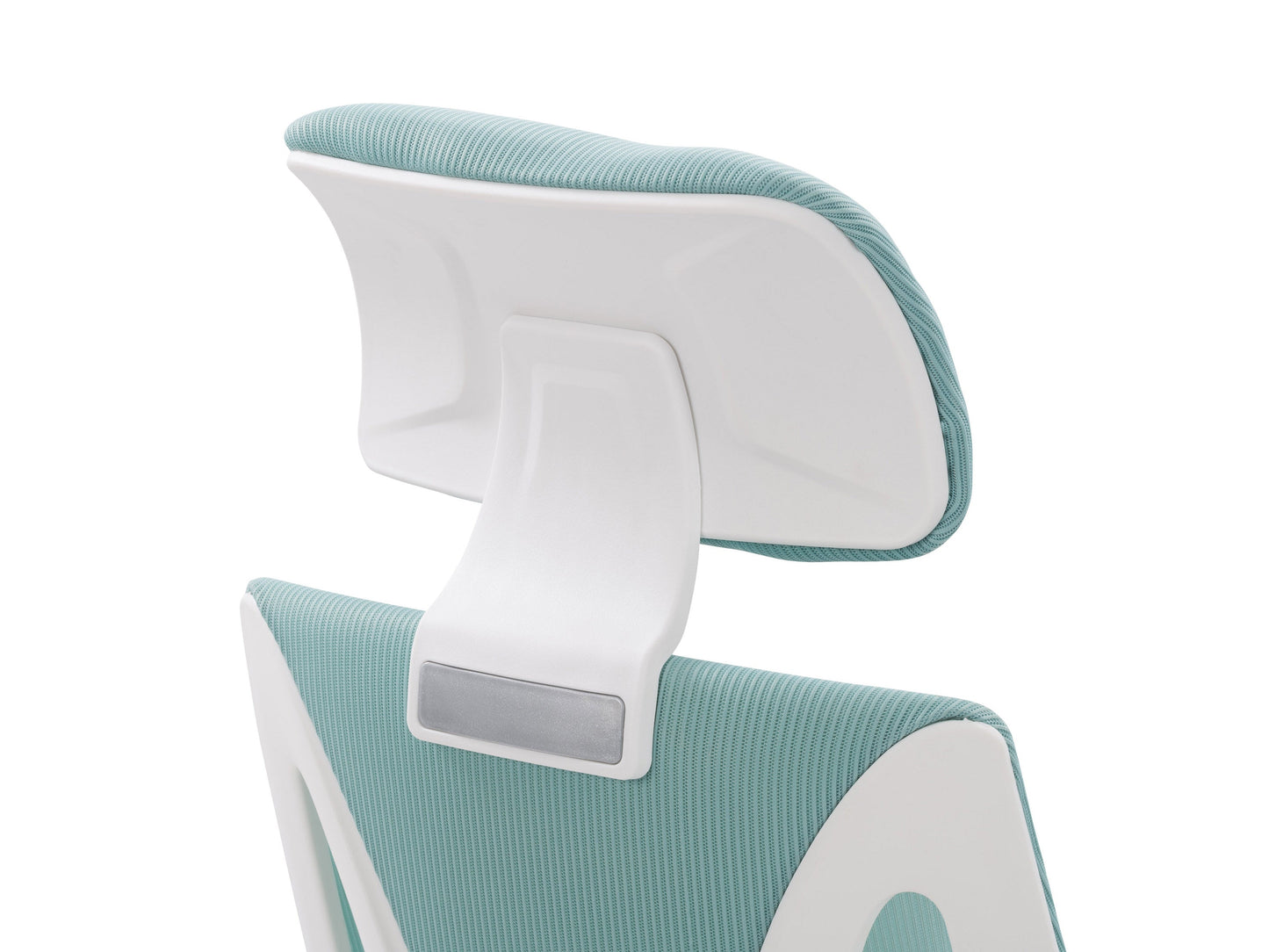 Teal and black high back office chair with ergonomic design, mesh backrest, padded seat, adjustable armrests, lumbar support, and swivel base, perfect for home or office use.