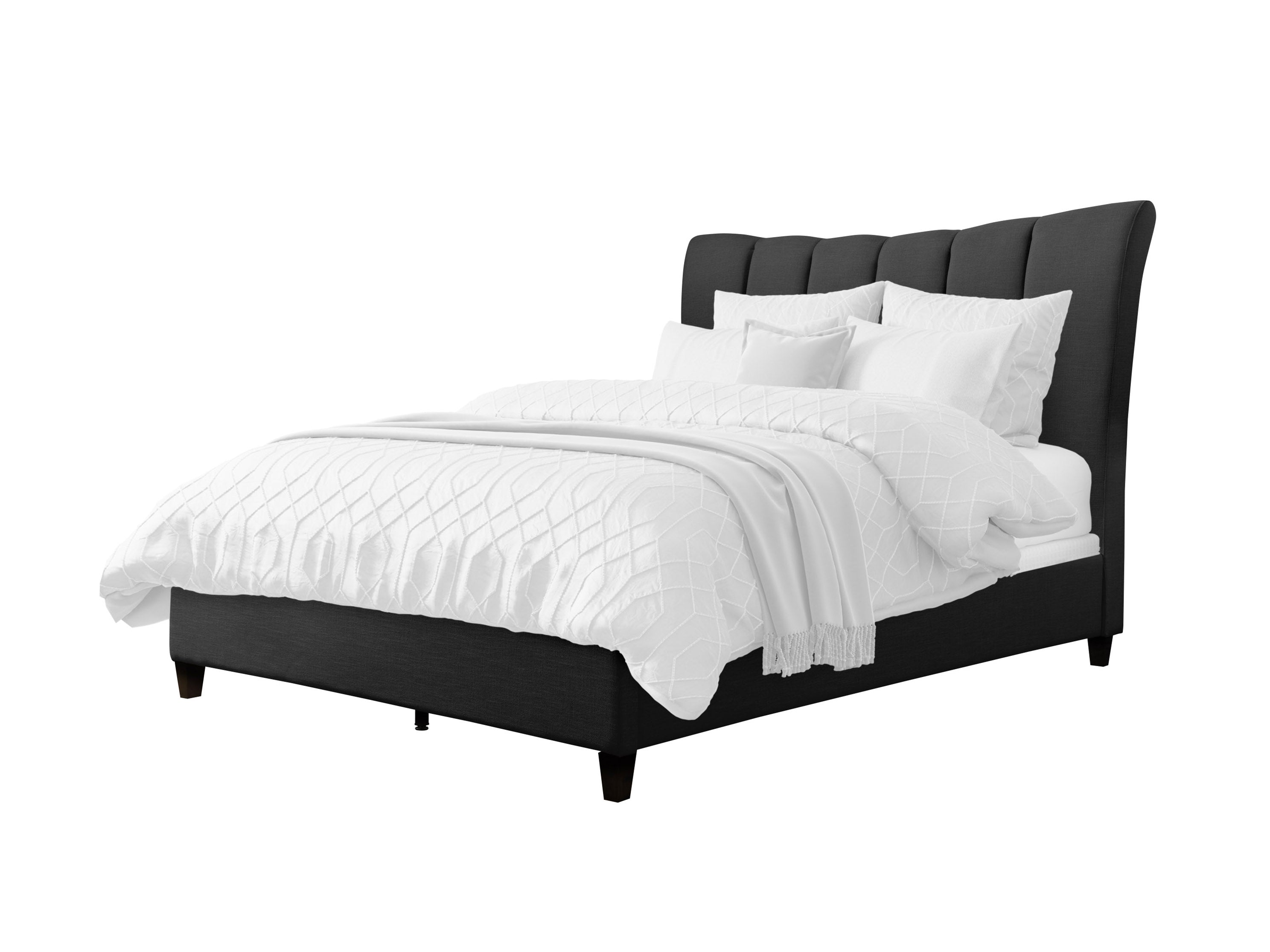 Channel tufted discount queen bed