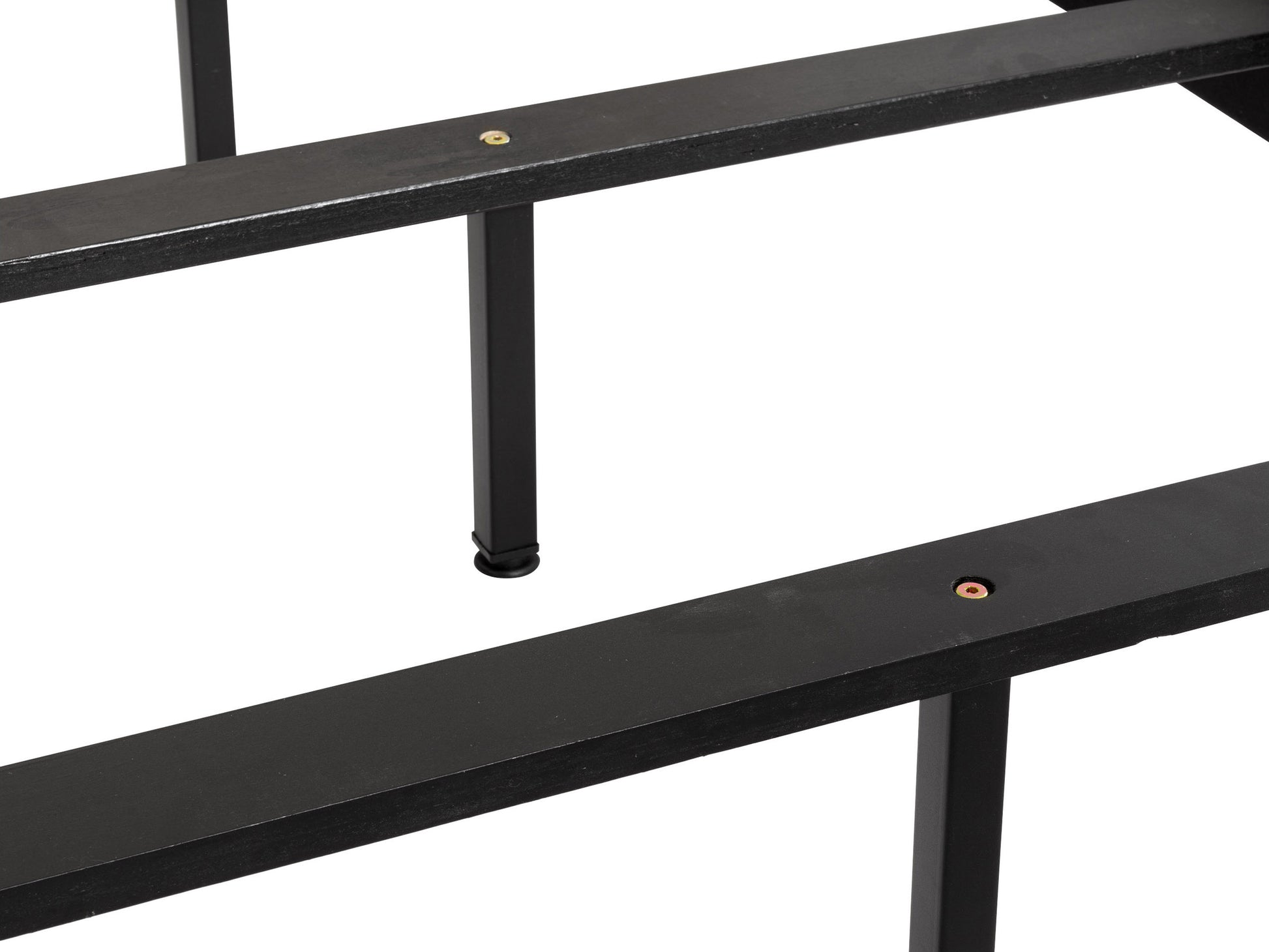 Channel tufted double/full bed with plush grey velvet upholstery, sleek black metal legs, and a modern design. Features vertical tufting on the headboard and footboard for added texture and elegance.