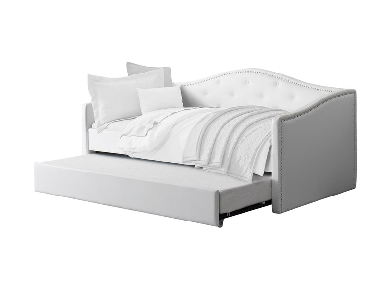 white Twin Pull Out Bed Amara Collection product image by CorLiving