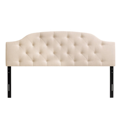 cream Diamond Tufted Headboard, King Calera Collection product image by CorLiving#color_cream