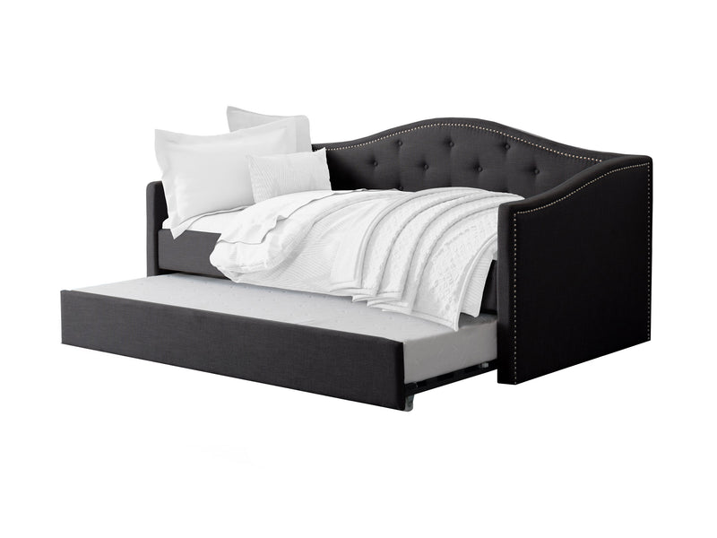 dark grey Twin Daybed with Trundle Amara Collection product image by CorLiving