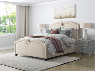 cream Twin / Single Bed Maeve Collection lifestyle scene by CorLiving#color_cream