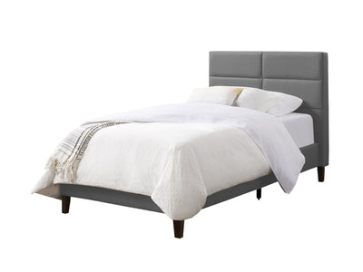 light grey Upholstered Twin / Single Bed Bellevue Collection product image by CorLiving#color_bellevue-light-grey